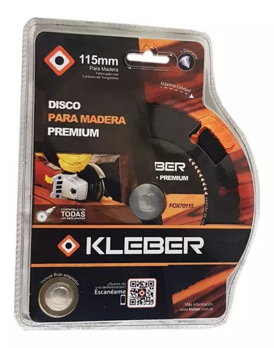 Disco p/ Madera Premiun 115 MM. Carburo De Tungsteno &quot;Kleber&quot;