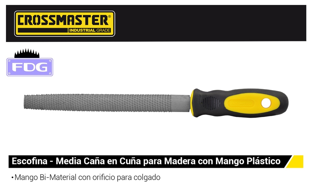 ESCOFINA M.CAÑA 8"BAST C/M CROSS (Caja x 10uni)