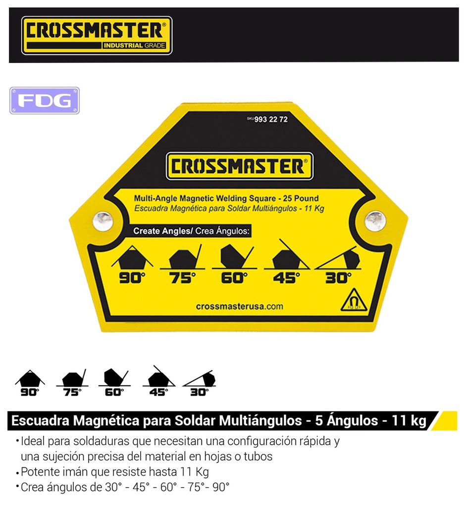 ESCUADRA MAGNETICA MULTIANGULO 11Kg