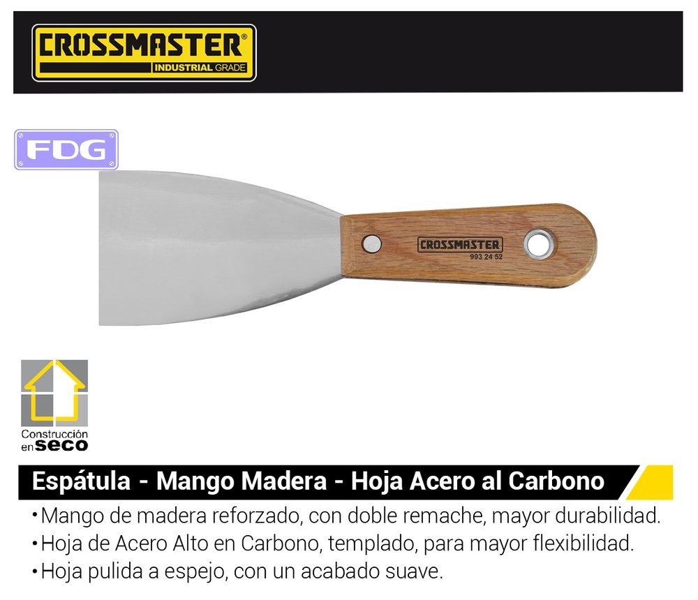 ESPATULA 5" MANG/MADERA CROSS