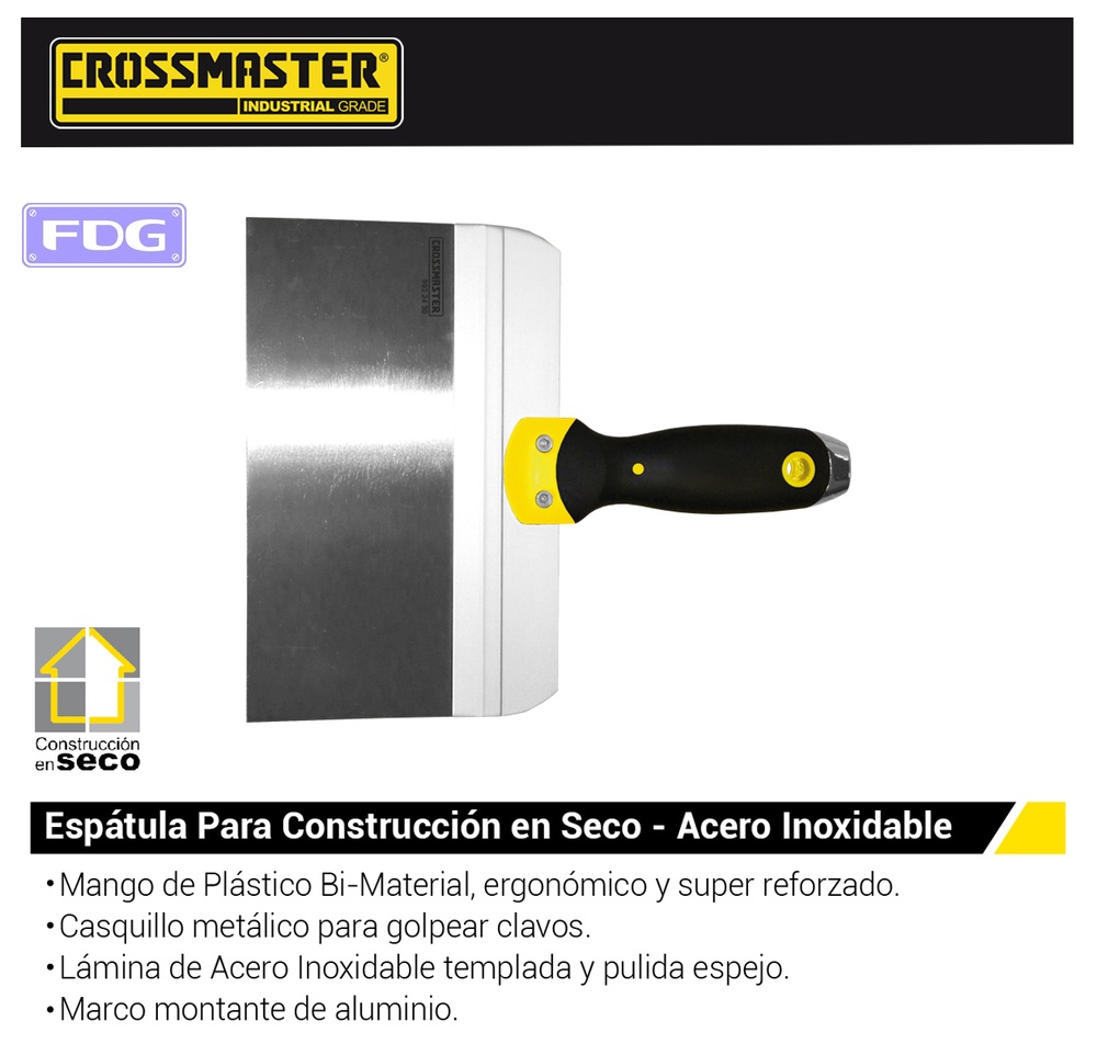 ESPATULA P/CONSTRUCCION SECO 200mm CROSS