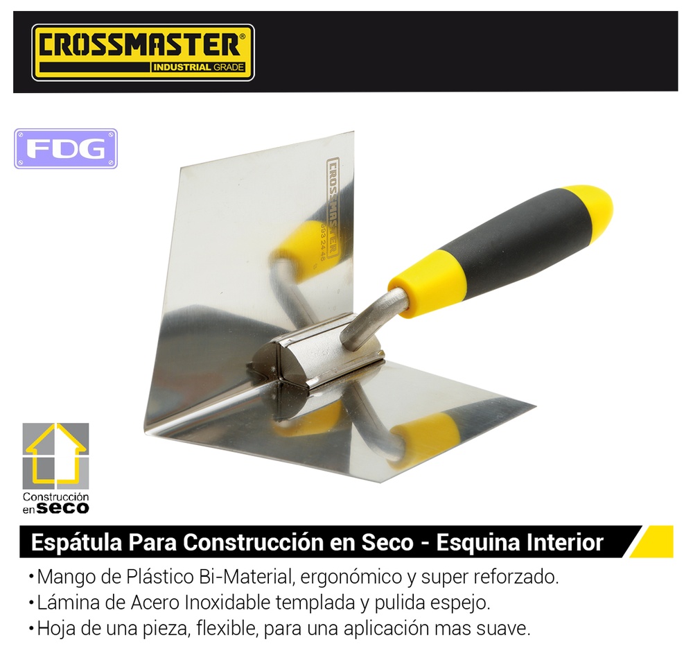 ESPATULA P/CONSTRUCCION SECO ESQ INTERIOR CROSS