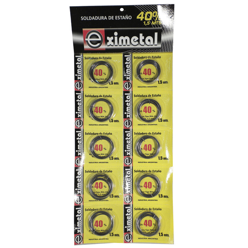 Estañolin En Blister x 10 Unid. Al 40%  &quot;Eximetal&quot;