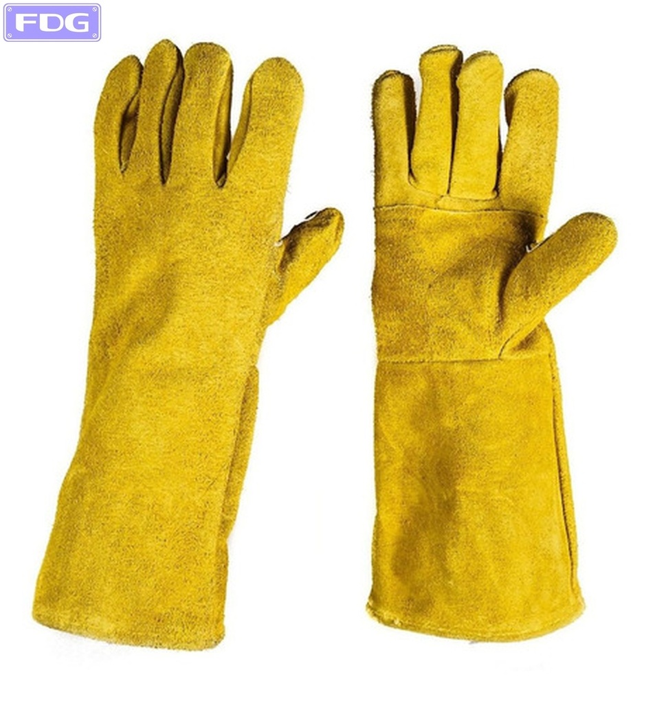 Guante Soldador Descarne Negro Forrado &quot;Canor&quot; 