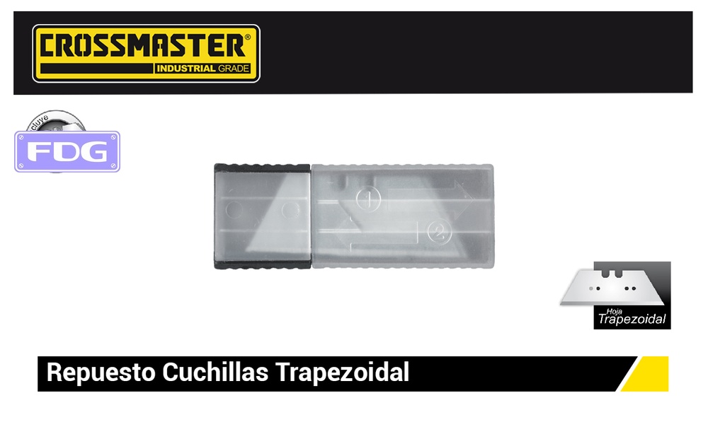 HOJAS P/Cutter PORTA CUCHILLA TRAP C/10U CROSS