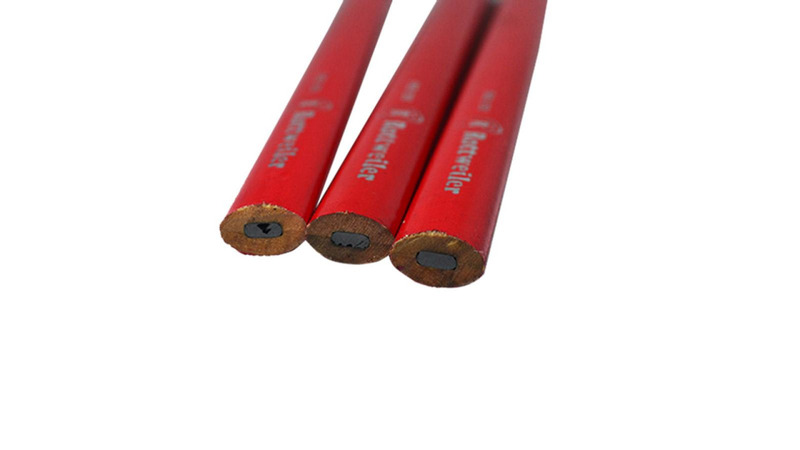 LAPIZ CARPINTERO CORTO 18CM  ROTTWEILER  GRAFITO DE ALTA CALIDAD-PROFESIONALES  BLISTER X 12 UND.