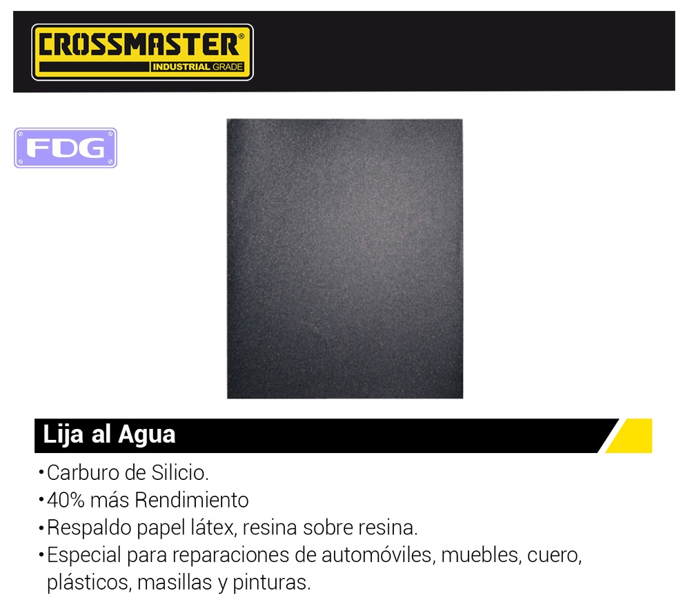 LIJA AL AGUA  G:100-pack 25u- CROSS