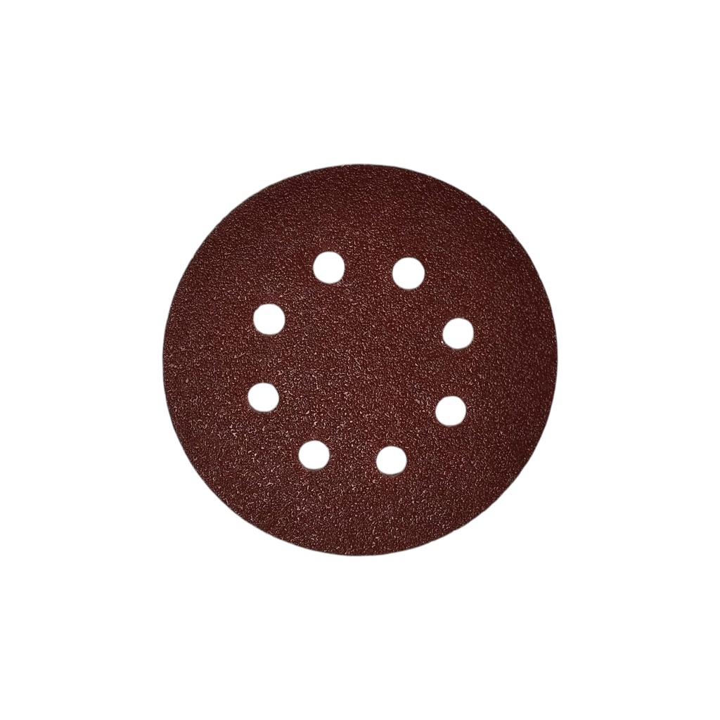 Lija con Velcro 125 mm G: 60 C/Perforaciones P/ Lijadora Roto Orbital "Hunter"