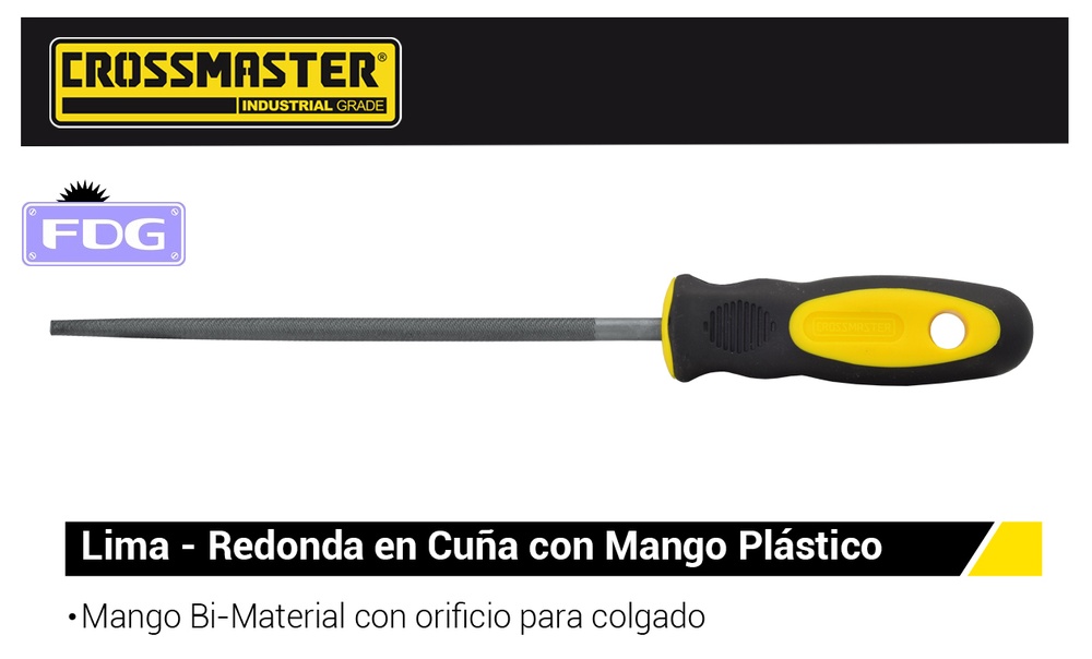 LIMA REDONDA CROSS 10" FINA C/M (Caja x 10uni)