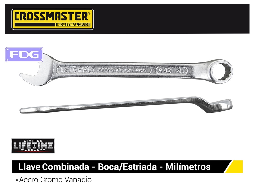LLAVE COMB/BOCA/ESTRIA 6mm L:92mm "Crossmaster"