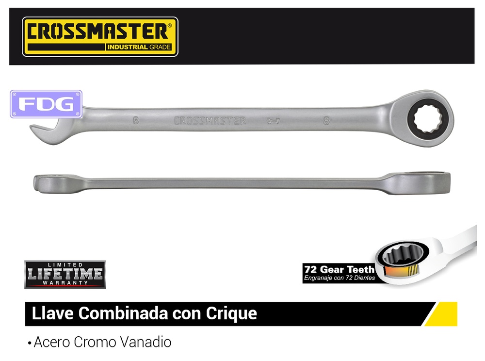 LLAVE COMBINADA C/CRIQUE 9mm L:mm