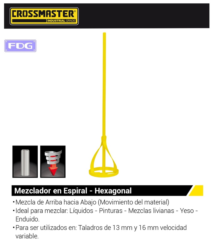 MEZCLADOR C. SECO 80X400X8MM CROSS Mezcla:    Arriba-Abajo.