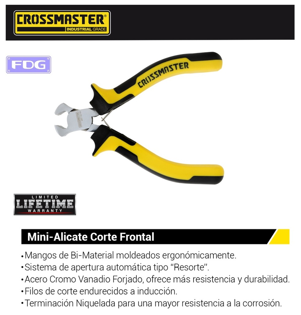 MINIALICATE CORTE FRONTAL CROSS. 4&quot;