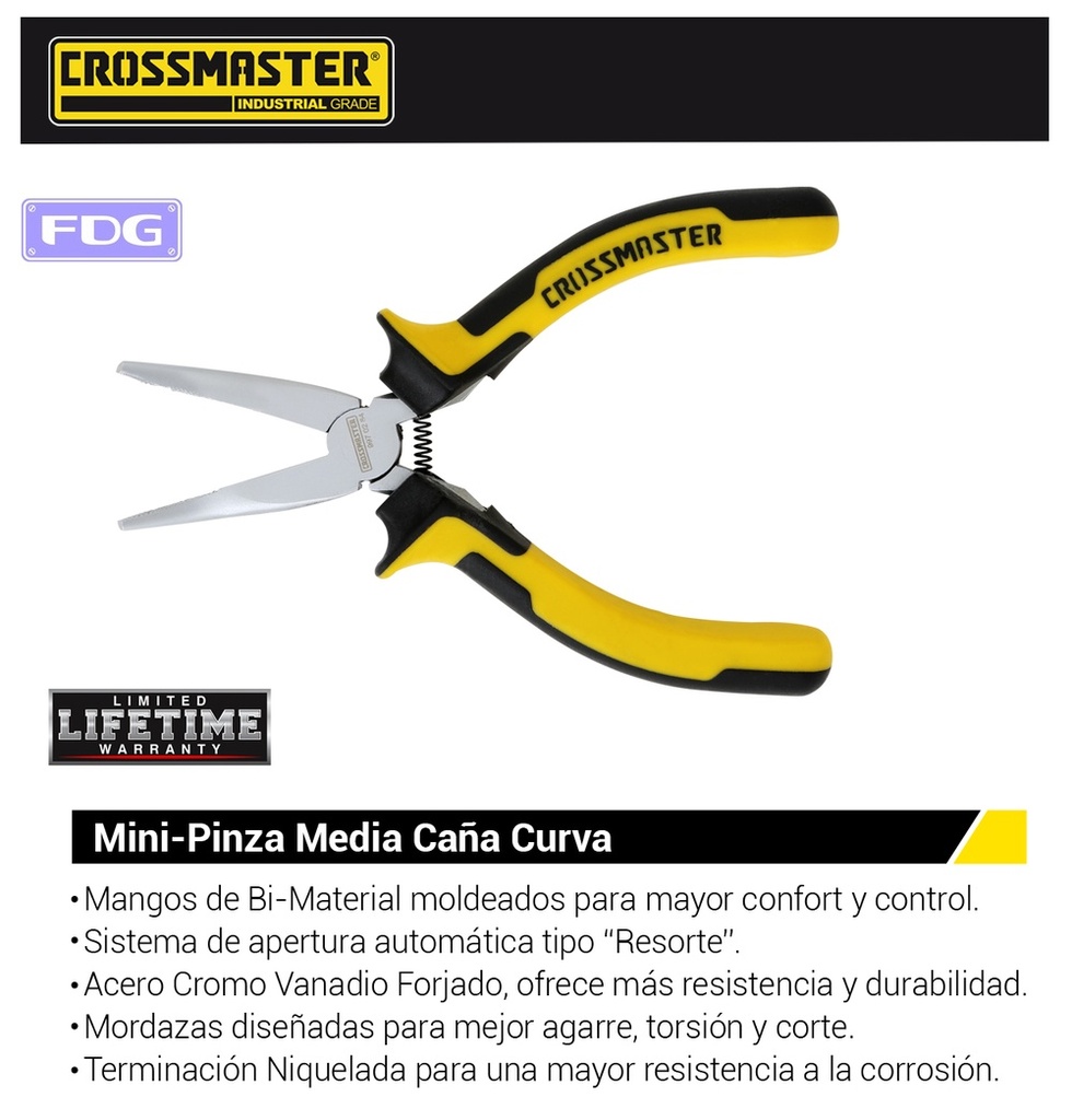 MINIPINZA PUNTA CURVA PROF.CROSS.5"