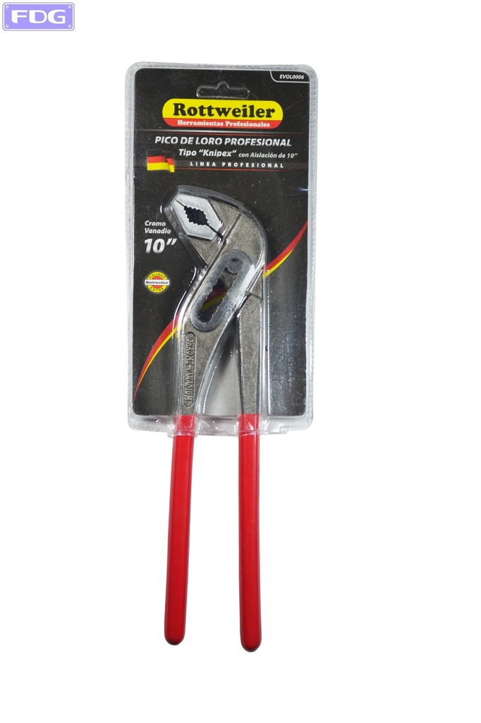PINZA PICO DE LORO TIPO KNIPEX DE 8" AISLADA