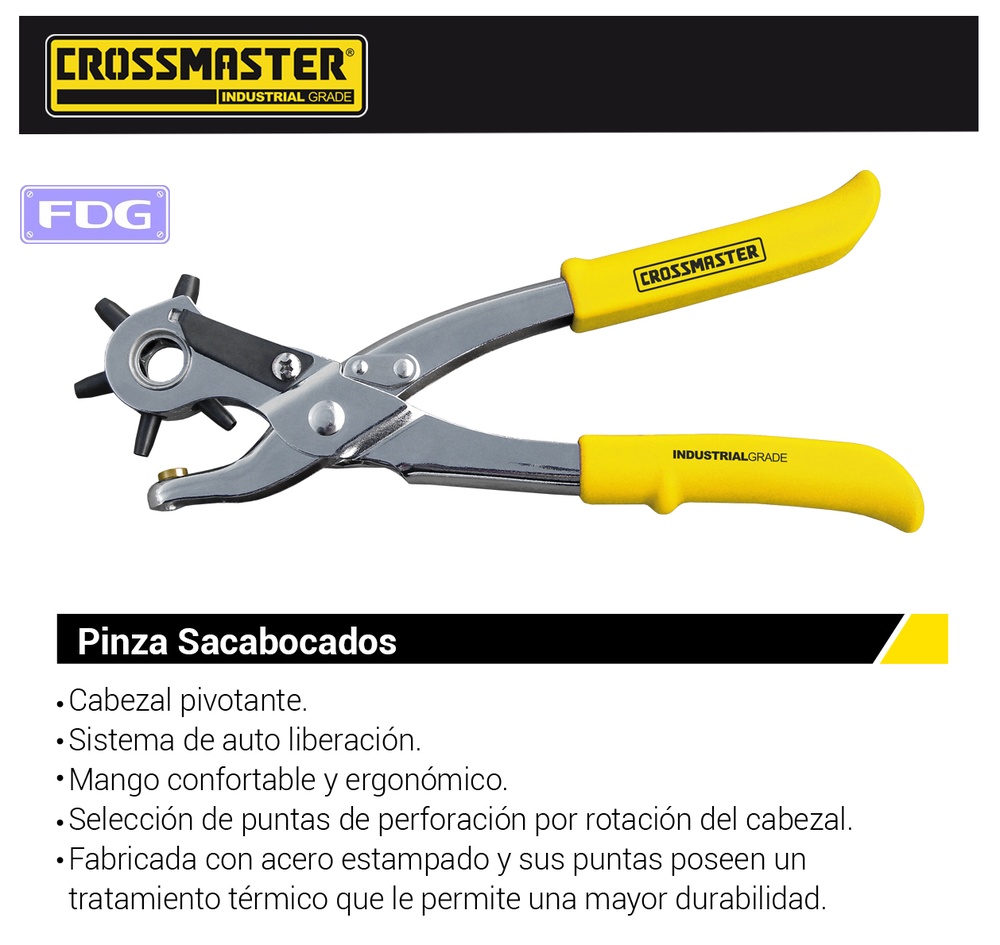 PINZA SACABOCADOS 2.5 a 5 MM CROSS