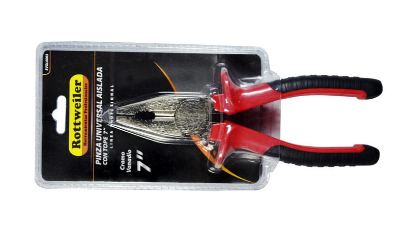 Pinza universal con tope de 6" satinada con aislacion 