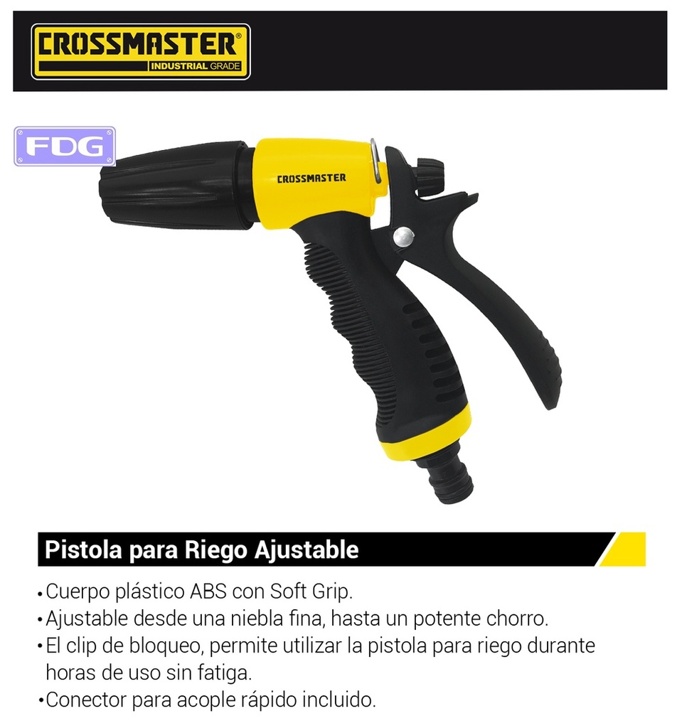 PISTOLA PLASTICA RIEGO CROSS*