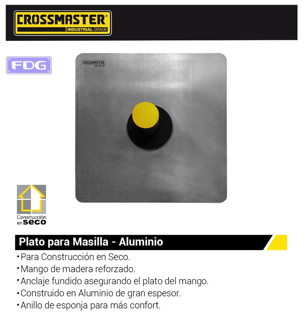 PLATO P/MASILLA 13&quot;x13&quot; CROSS