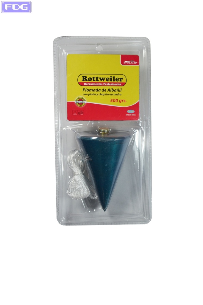 PLOMADA DE ALBAÑIL 500 GR. BLISTER *