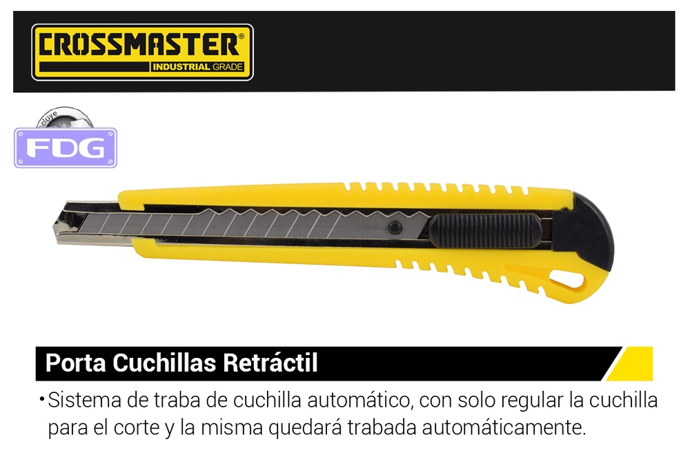 Cutter PORTA CUCHILLA 9mm ECONO 1HOJA CROSS