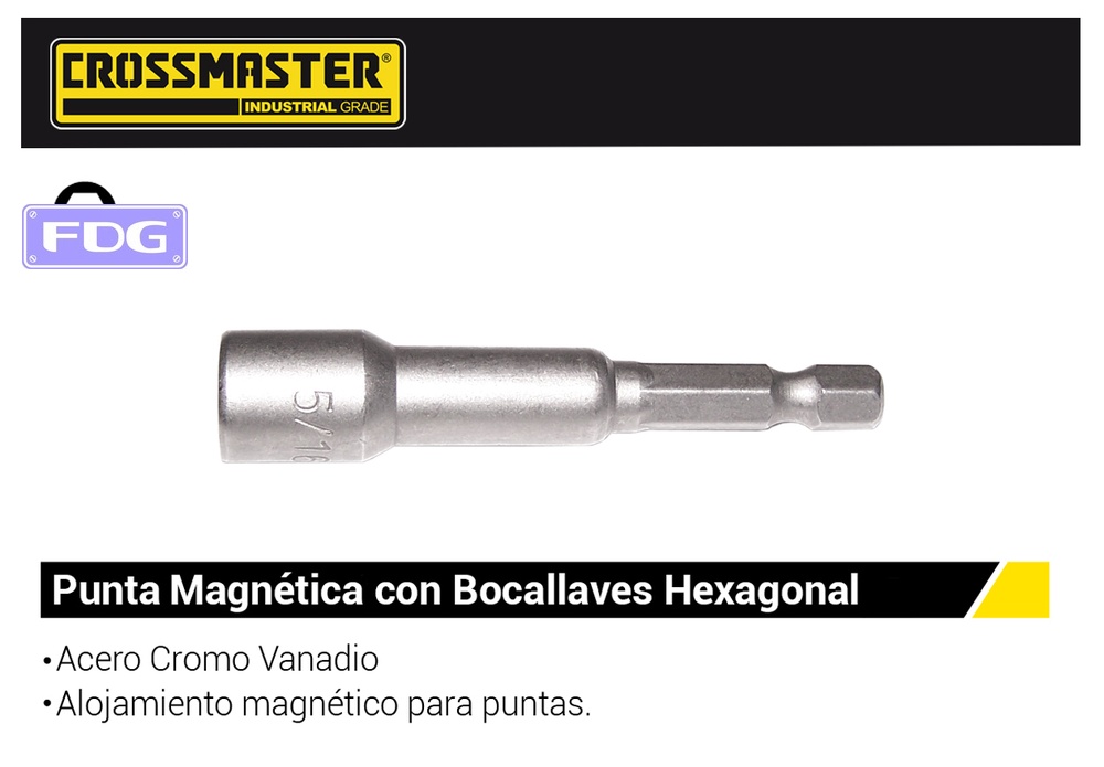 PUNTA MAGNETICA HEXAG. 3/8" CROSS