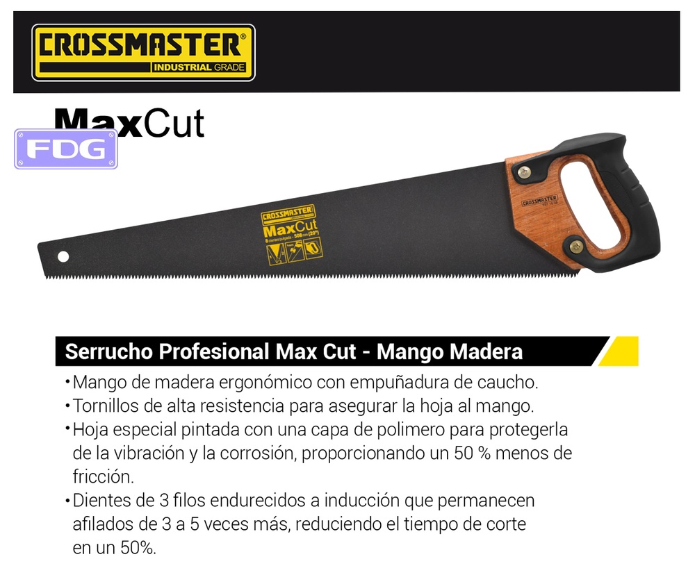 SERRUCHO CROSS MAX CUT 20&quot; M/MADERA