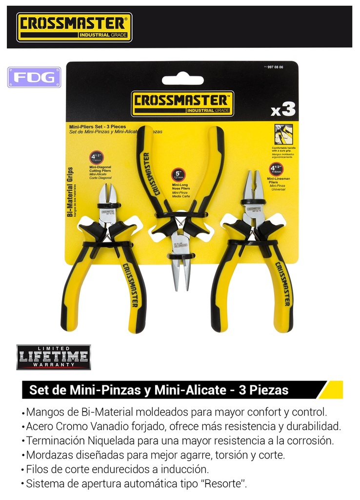 SET MINI PINZA-ALICATE 3 PC