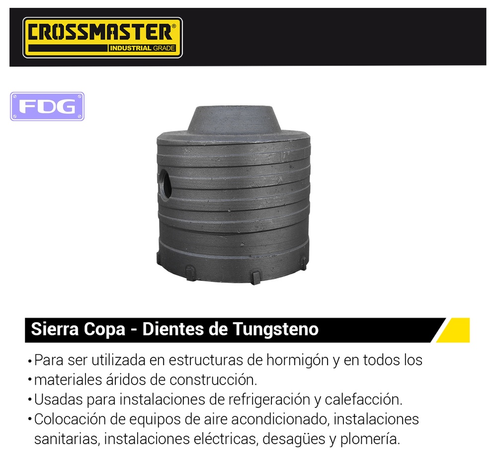 SIERRA COPA WIDIA CROSS 30mm - Diente Tungsteno