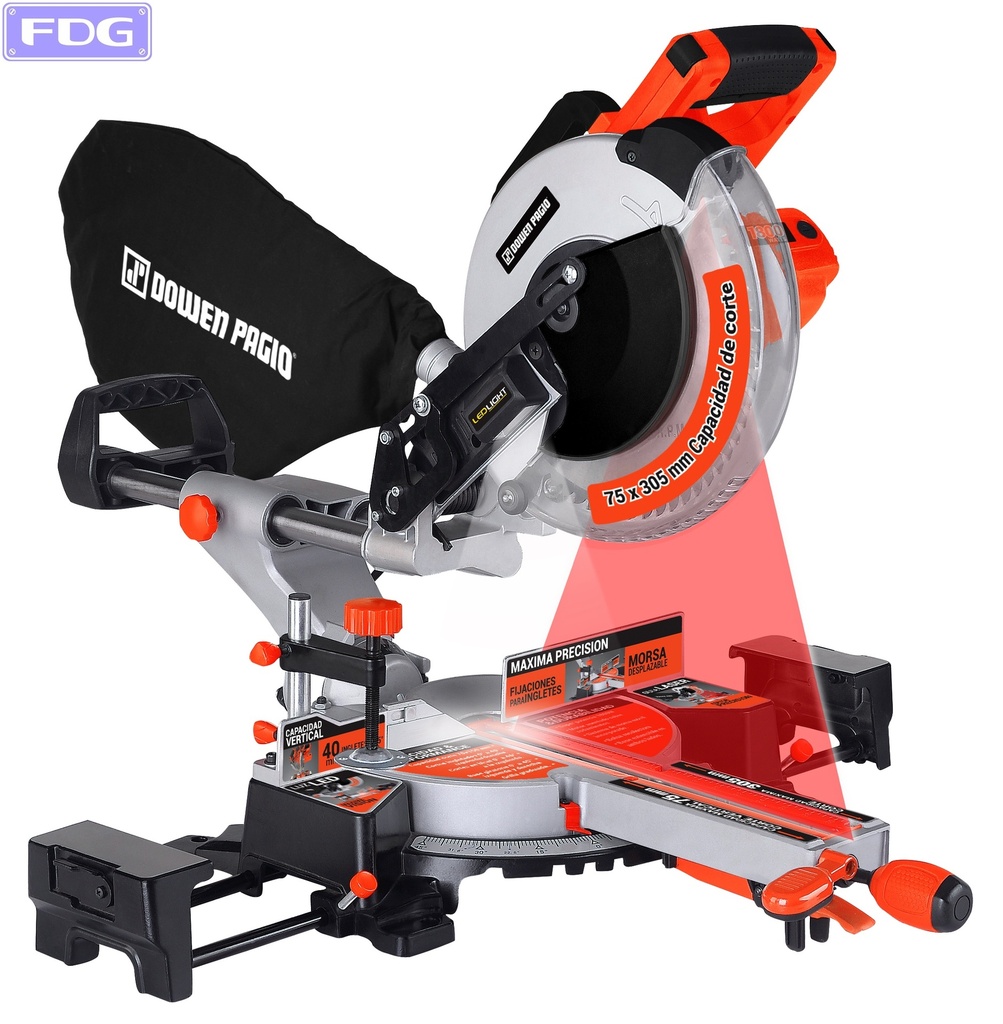 Sierra Ingletadora 255mm - Cab deslizable "Dowen Pagio" *