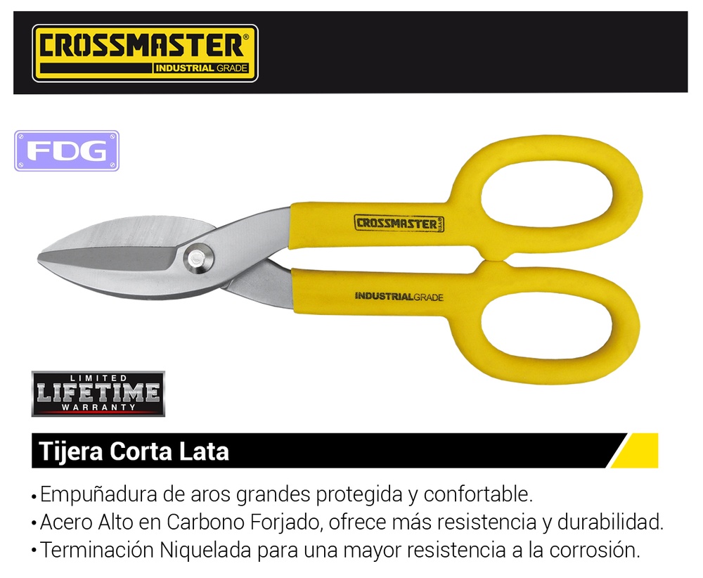 TIJERA AMERICANO RECTA 10" CROSS