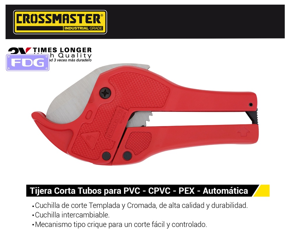 TIJERA CORTA TUBOS PVC CROSSMASTER