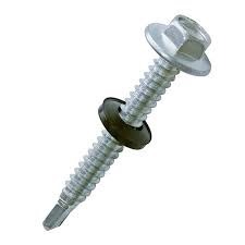 Tornillo Cabeza Hexagonal Punta Mecha C/Arandela EPDM Colocada - #14 (6.30 mm) x 2&quot; - $ caja x 1.000 un. &quot;Torar&quot;