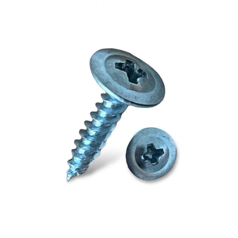 Tornillo Cabeza Tanque, Punta Aguja, Zinc. Plata, 8 (4,2 mm) x 1" (25,4 mm) - ($ caja x200 u.)