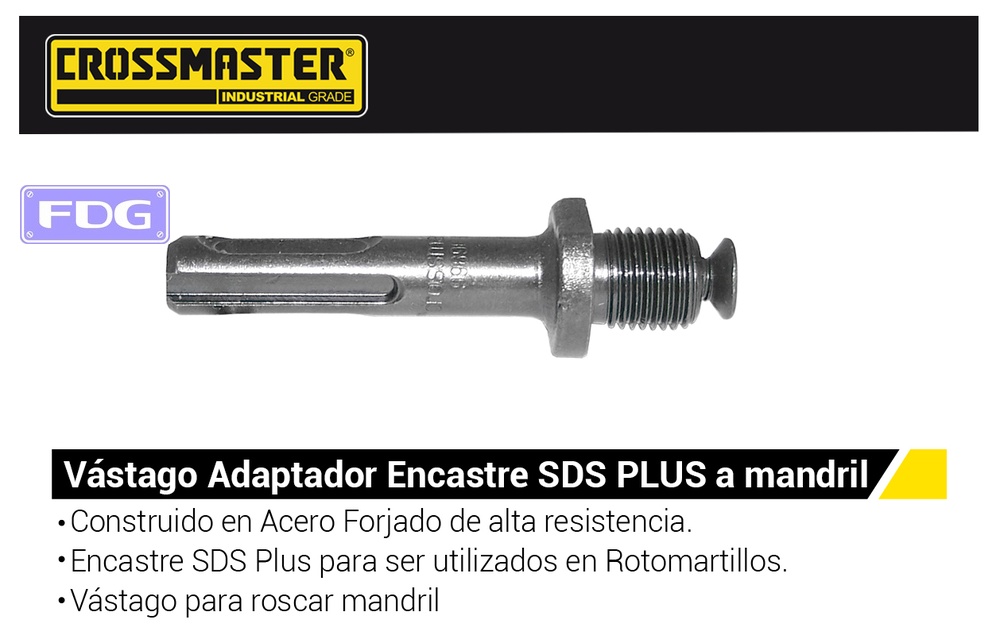 VASTAGO ADAPTADOR SDSPlus-mandrilCR