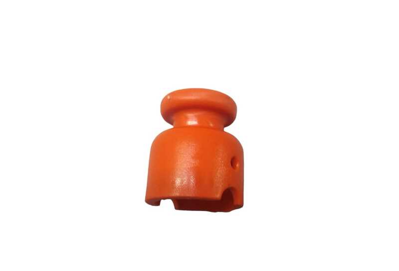 Aislador Campanita Grande Naranja "PLYRAP" | Bolsa x 100 un