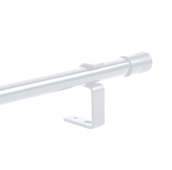 Barral de Metal Andino Blanco x 2,40 m S/Arg. - Con Soporte p/Pared, Terminal Plastico, Tornillos y Tarugos.