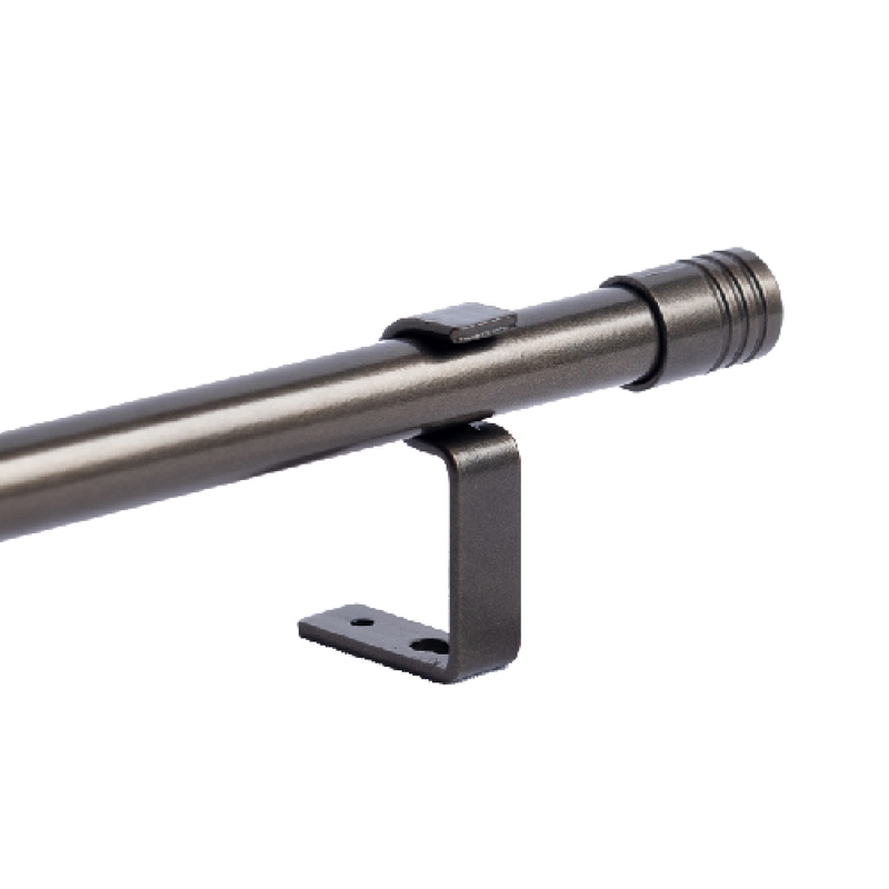 Barral de Metal Andino Champagne x 2,00 m S/Arg. - Con Soporte p/Pared, Terminal Zamac, Tornillos y Tarugos.