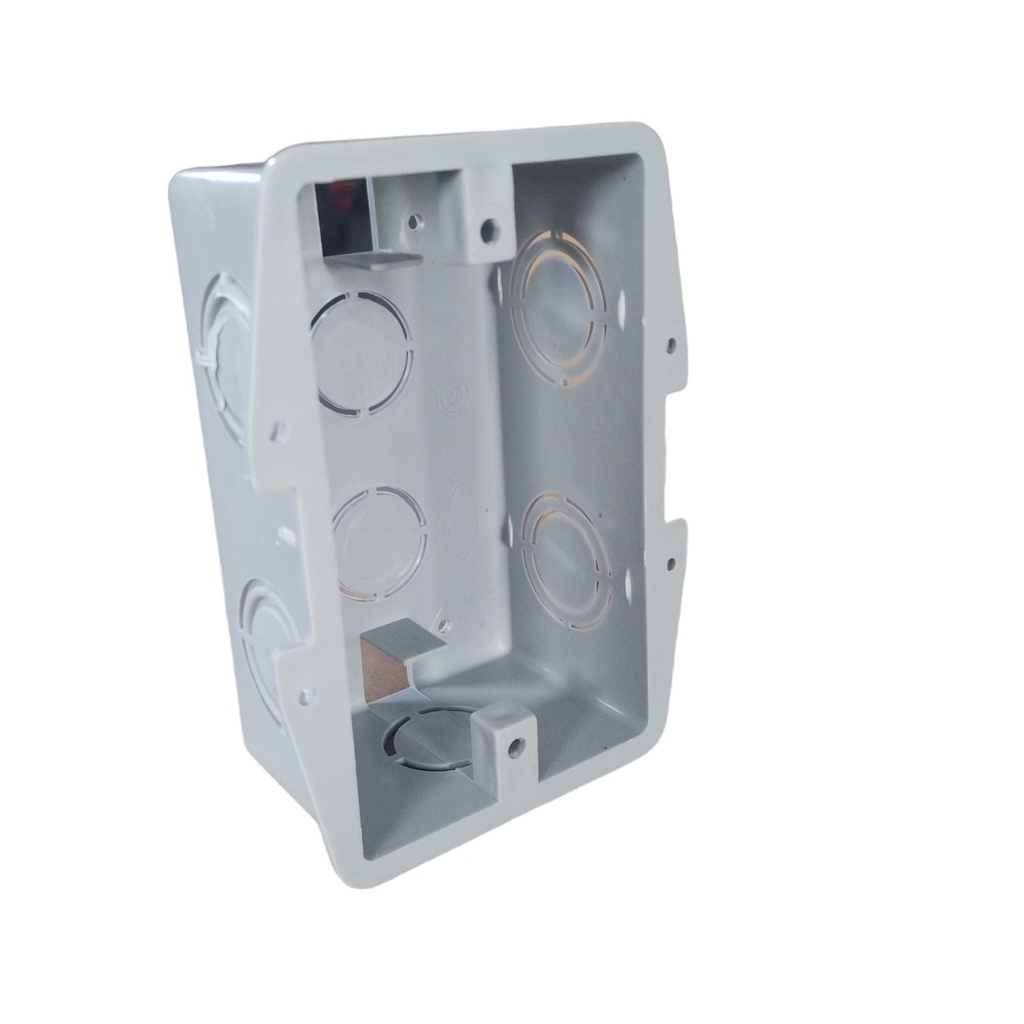 Caja PVC Rectangular para Embutir color Gris Claro