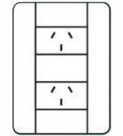 Bastidor Armado c/ 2 Tomacorrientes BiNorma &quot;TAAD&quot;