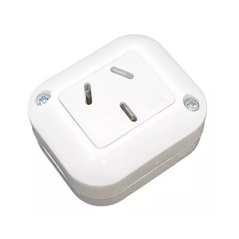 Modulo p/ Exterior 1 Tomacorriente BiNorma Blanco &quot;TAAD&quot;