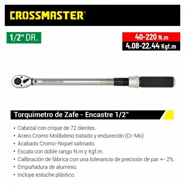 TORQUIMETRO 1/2 40-220NM CROSS