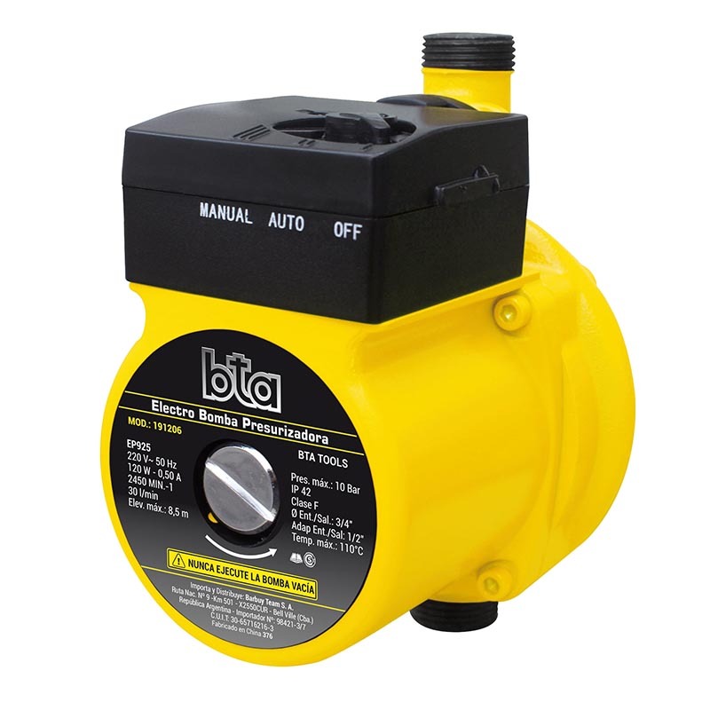 Bomba Presurizadora 10Bar 10m 120W &quot;Bta&quot;