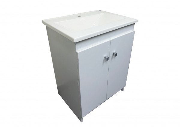 Mueble Vanitory 2 puertas con patas metalicas 62 x 46 x 80 cm (Sin Bacha-Mesada)