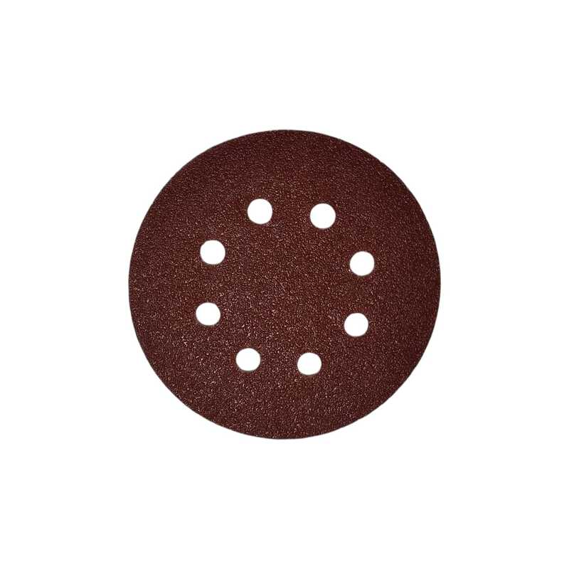 Lija con Velcro 125 mm G: 80 C/Perforaciones P/ Lijadora Roto Orbital "Hunter"
