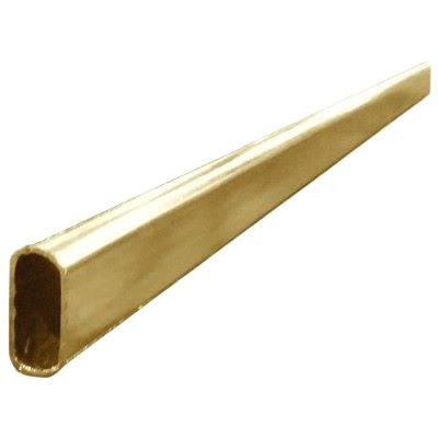 Caño Oval Placard Zincado Dorado x 4mts
