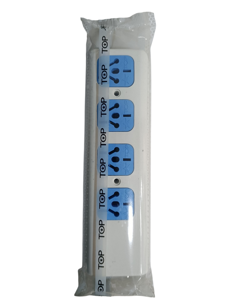 Prolongador Multiple 4 Tomas C/Bornera (Sin cable) "TOP"