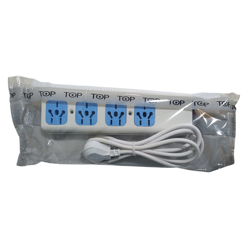Prolongador Múltiple 4 Tomas C/Interruptor y Cable 3 Mts "TOP"