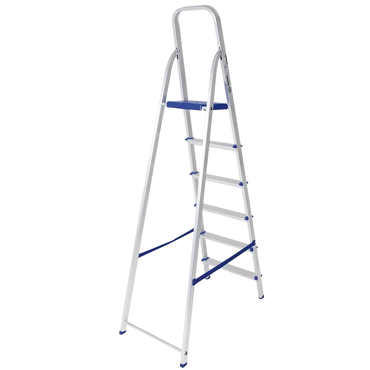 Escalera de aluminio 6 escalones para 120 kg