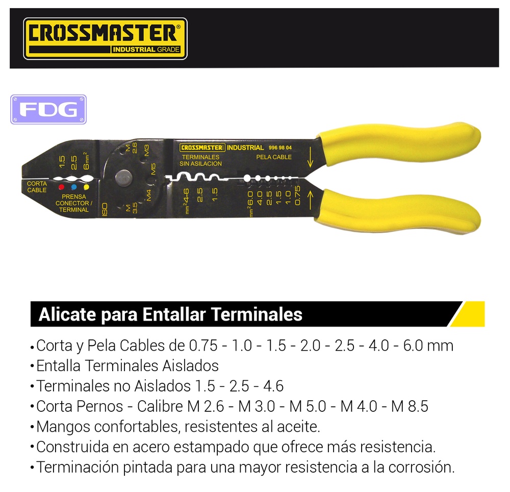 ALICATE ENTALLAR TERMIN CROSS 229mm